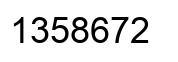Number 1358672 black image
