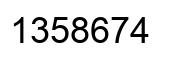 Number 1358674 black image