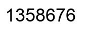 Number 1358676 black image