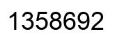 Number 1358692 black image