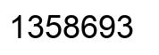 Number 1358693 black image