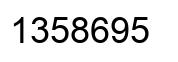 Number 1358695 black image