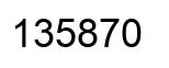 Number 135870 black image