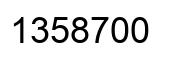 Number 1358700 black image