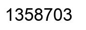 Number 1358703 black image