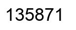 Number 135871 black image