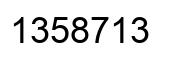 Número 1358713 imagen negro