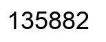 Number 135882 black image