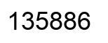 Number 135886 black image