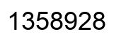Number 1358928 black image
