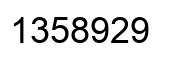 Number 1358929 black image