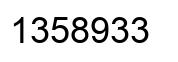 Number 1358933 black image