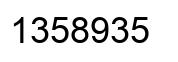 Number 1358935 black image