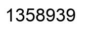 Number 1358939 black image