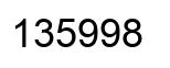 Número 135998 imagen negro