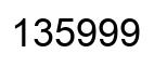Número 135999 imagen negro