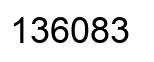 Número 136083 imagen negro
