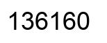 Number 136160 black image