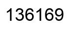 Number 136169 black image