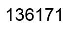 Number 136171 black image
