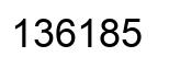Number 136185 black image