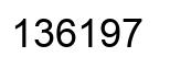 Número 136197 imagen negro
