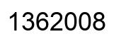 Number 1362008 black image