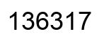 Number 136317 black image