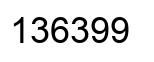 Number 136399 black image