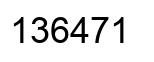Number 136471 black image