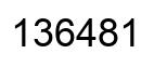 Número 136481 imagen negro