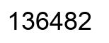 Number 136482 black image