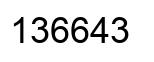Número 136643 imagen negro