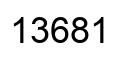 Number 13681 black image