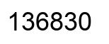 Number 136830 black image