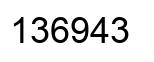 Número 136943 imagen negro