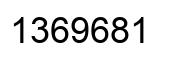Number 1369681 black image