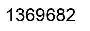 Number 1369682 black image