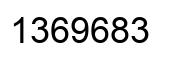 Number 1369683 black image