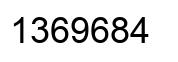 Number 1369684 black image