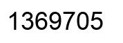 Number 1369705 black image