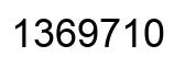 Number 1369710 black image