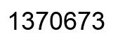Number 1370673 black image