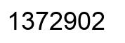 Number 1372902 black image