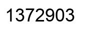 Number 1372903 black image