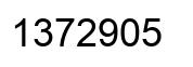 Number 1372905 black image