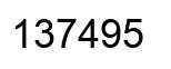 Número 137495 imagen negro