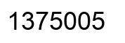 Número 1375005 imagen negro