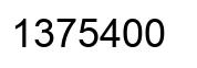 Number 1375400 black image