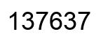 Number 137637 black image